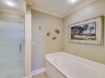 Master Bathroom with Separate Shower and Tub at 304 North Shore Place
